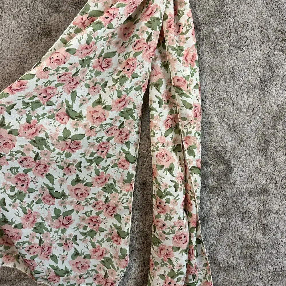 Floral Scarf Wrap Semi Sheer Cottagecore Cabincore Shabby Chic Romantic